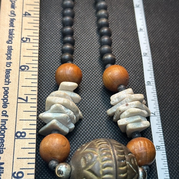 Unique original vintage necklace called bohemian rock chunky necklace - Picture 7 of 10